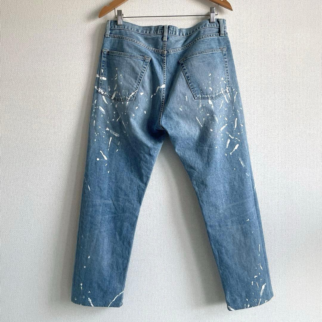 美品REMI RELIEF × EDIFICE 別注 ペイントデニムパンツ L