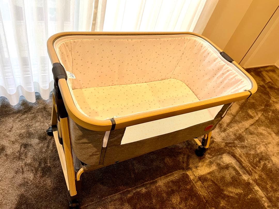 【美品】hzdmj Maydolly メイドリ ベビーベッド 折りたた式 移動式