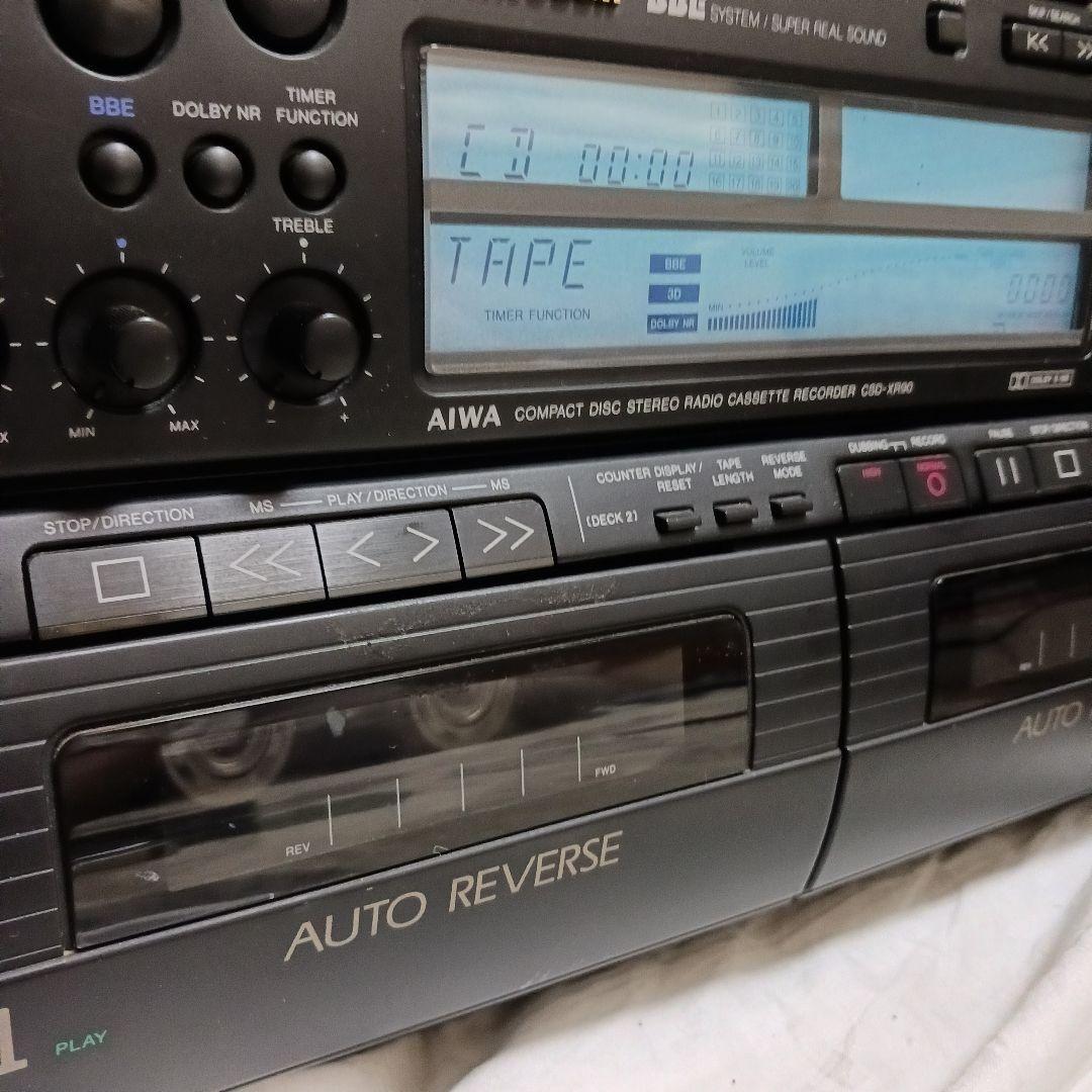 【動作確認済】 バブルラジカセ四天王 AIWA CSD-XR90 リモコン付き