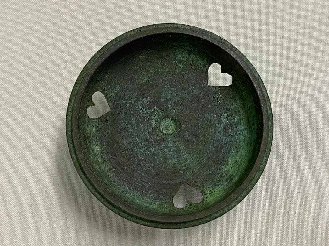 富士　鶴　松　青銅　香炉