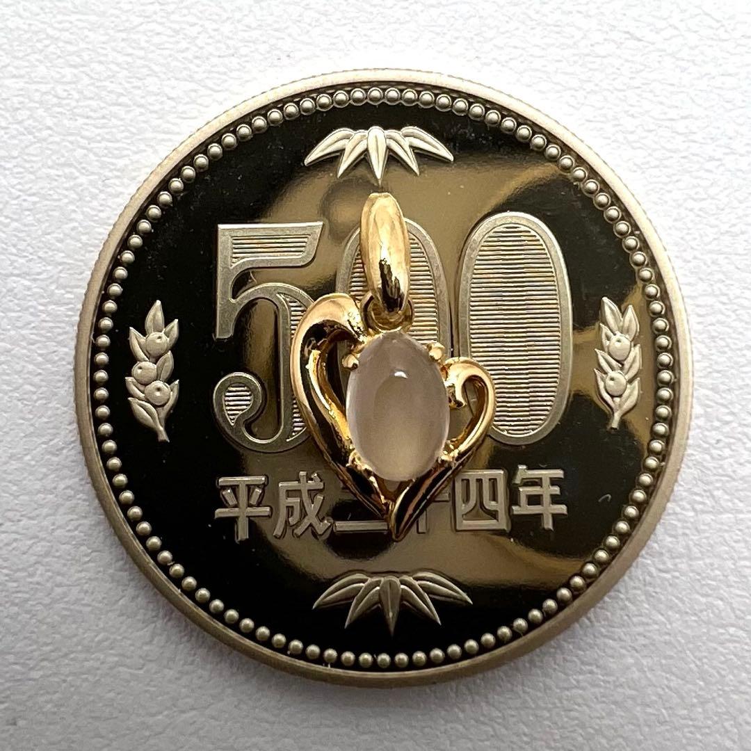 K18 ペンダント　トップ　ムーンストーン　0.78 g