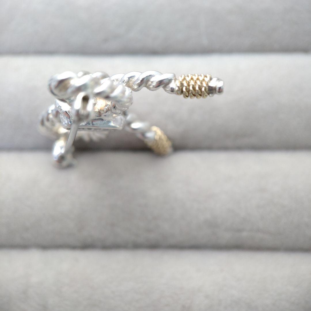 ＊ご成約済＊TIFFANY＆Co.　ツイストリボン　コンビブローチ925 750