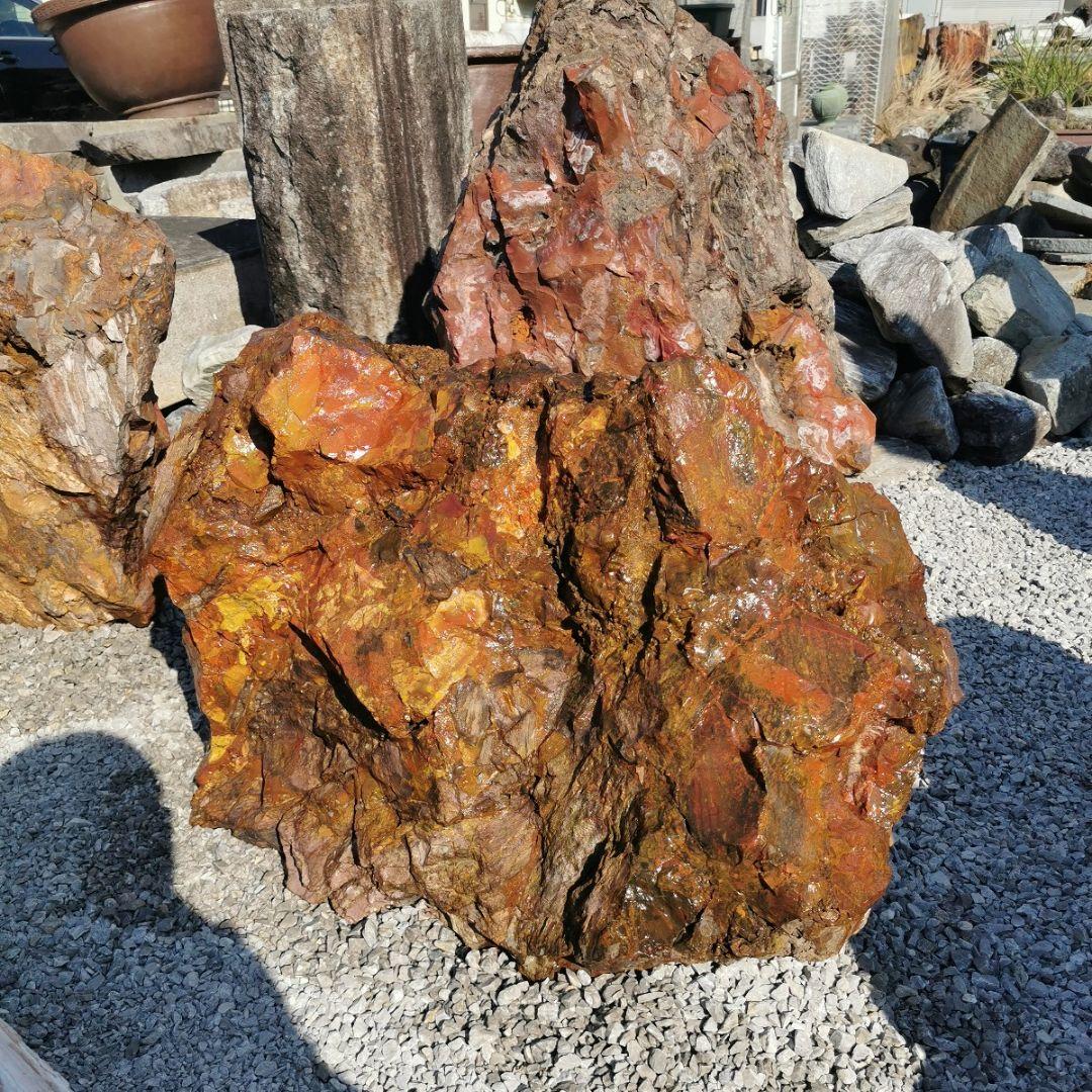 福島産　ジャスパー　186キロ　庭石　石　鑑賞石　庭　置物　オブジェ　インテリア