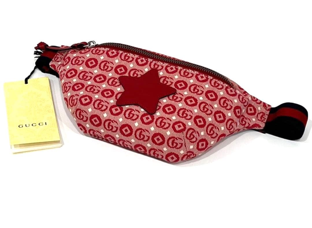 c856 新品　GUCCI GG ロゴ　チルドレンズ　スター　ウエストバッグ