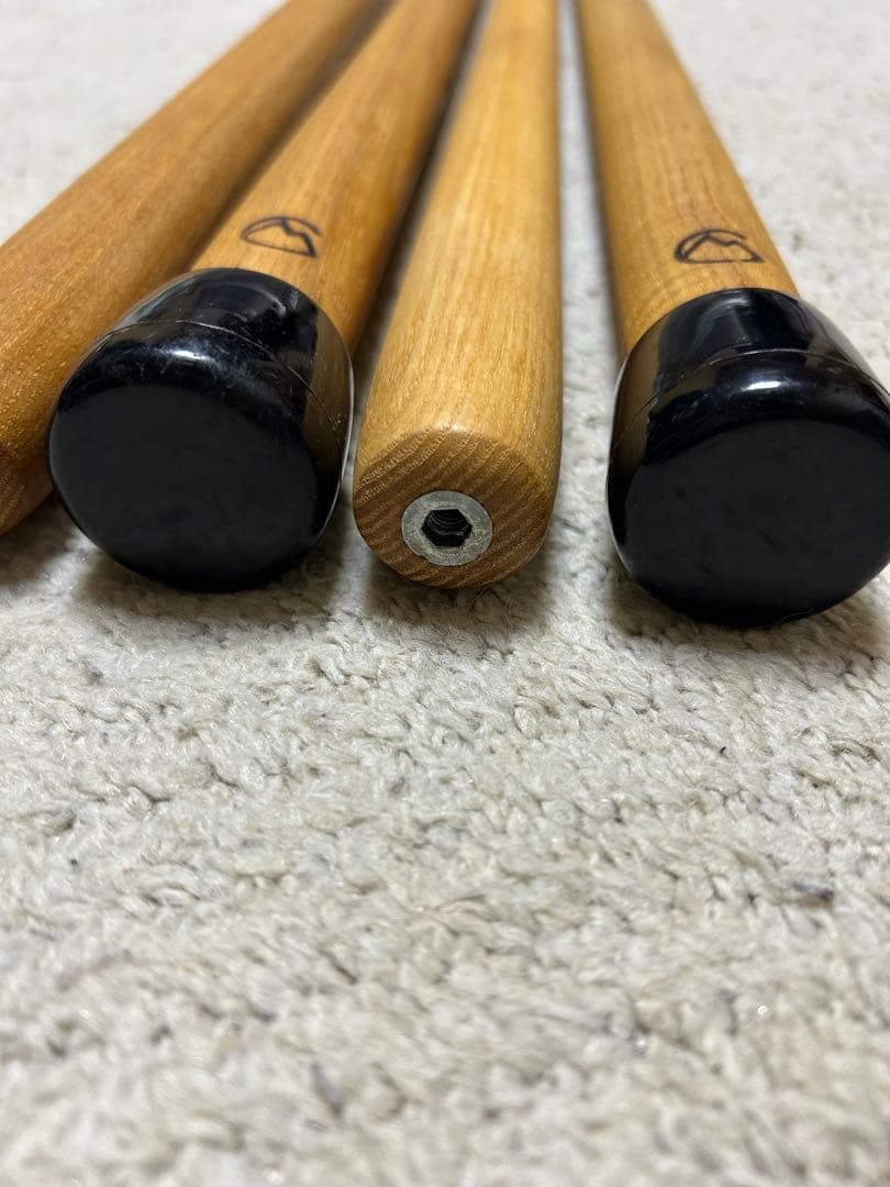 キャンプマニュアプロダクツ木製タープポール170cm2本