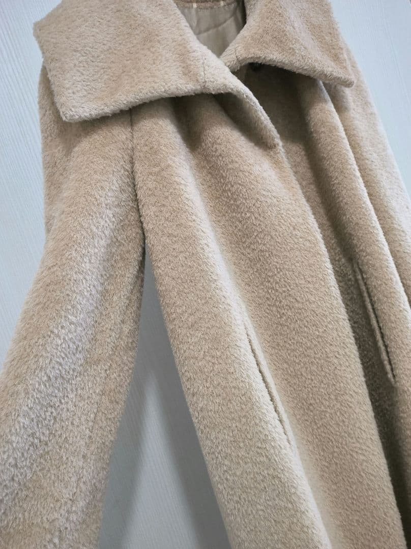 極美品✨マックスマーラ　テディベアコート　ロングコート　アルパカ混　38⑥