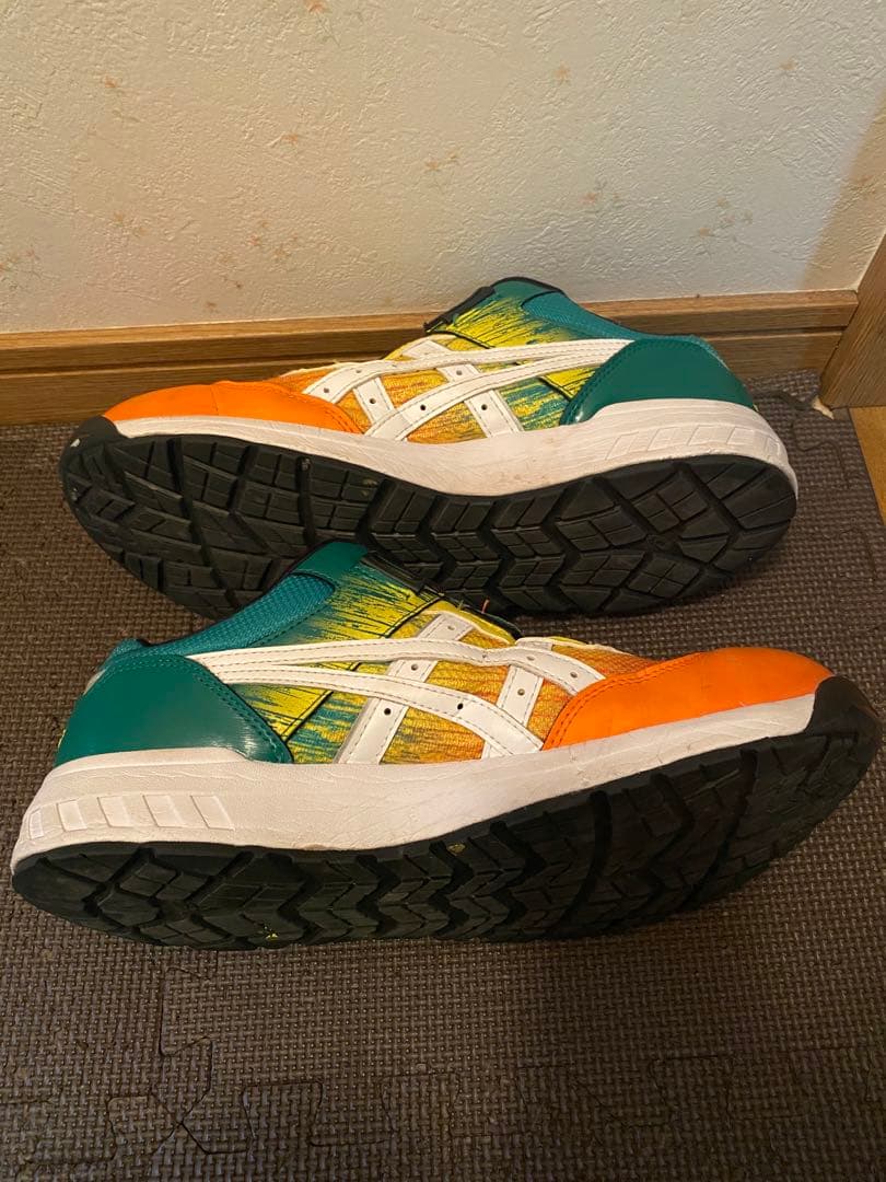 G*K様 ASICS BOA安全靴 オレンジ/イエロー/グリーン限定色　27.5