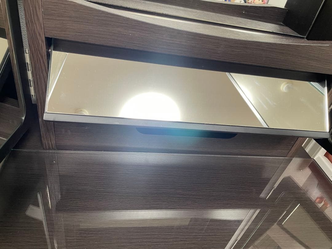 【送料込み】　ニトリ 三面鏡ドレッサー 椅子別売り　ダークブラウン