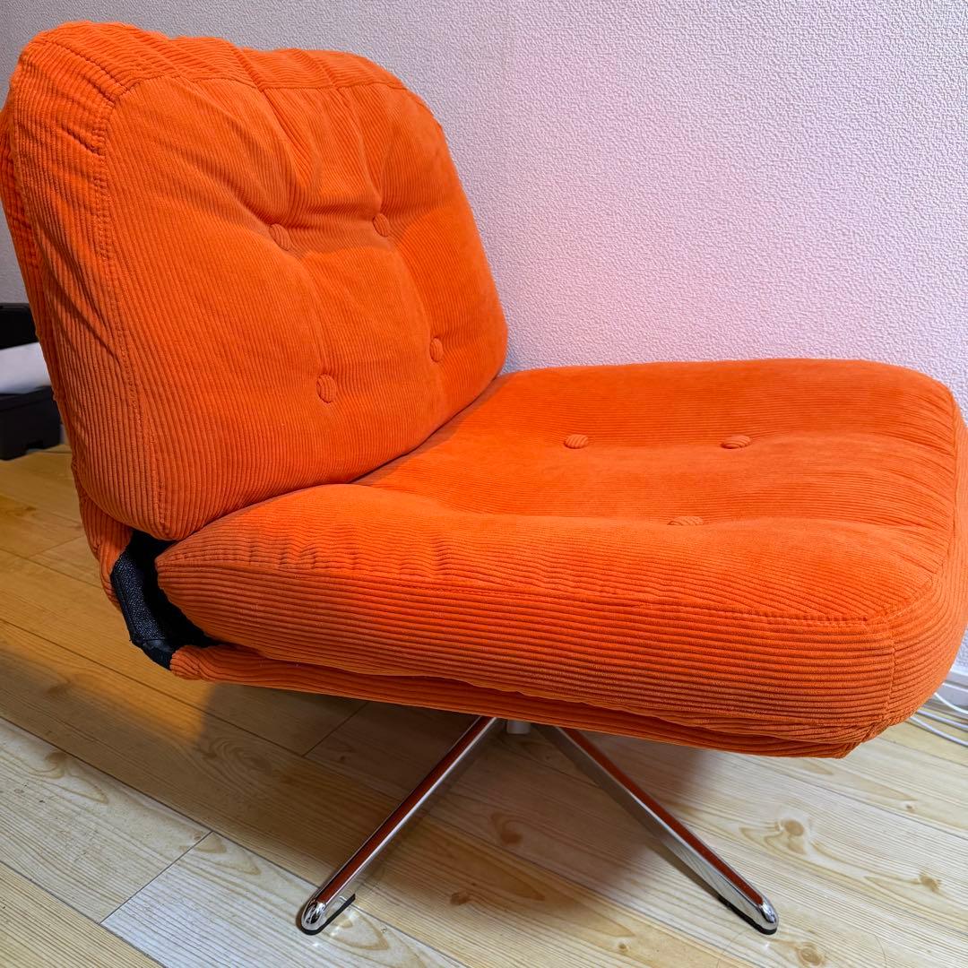 り*！様 IKEA ディヴリンゲ オレンジ コーデュロイ 1人掛けソファ
