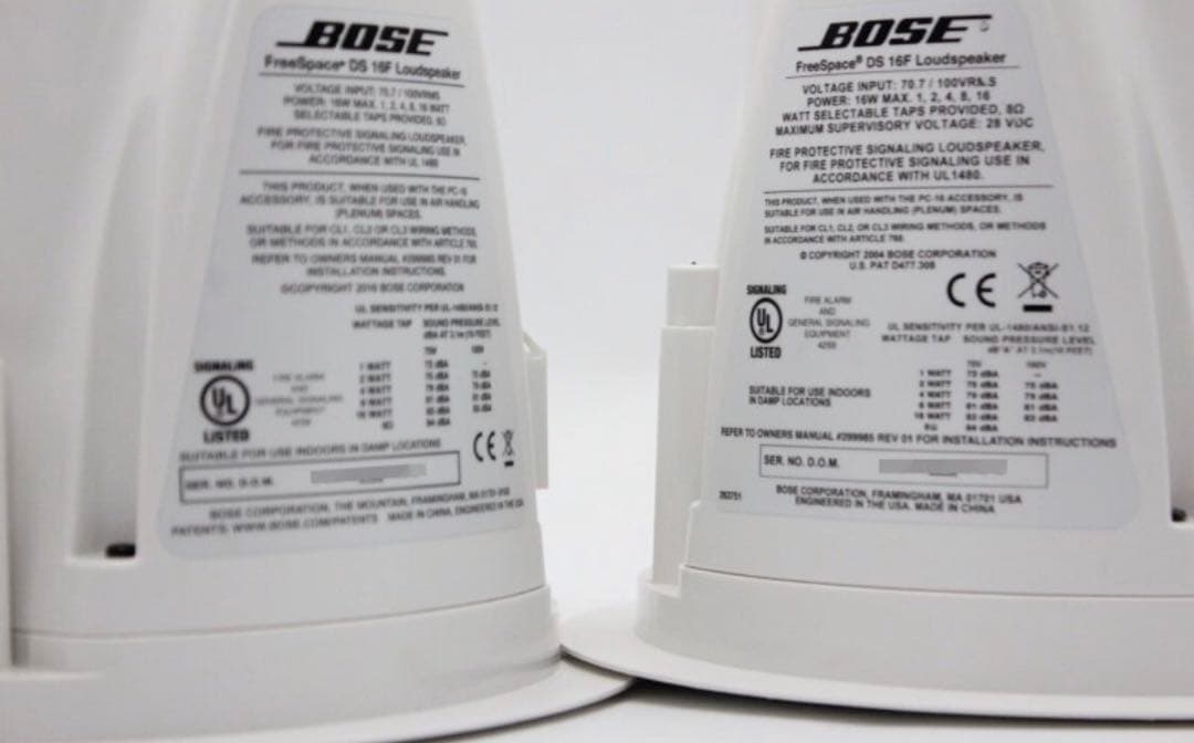 BOSE 天井埋込型スピーカー DS16F(w) 4個セット