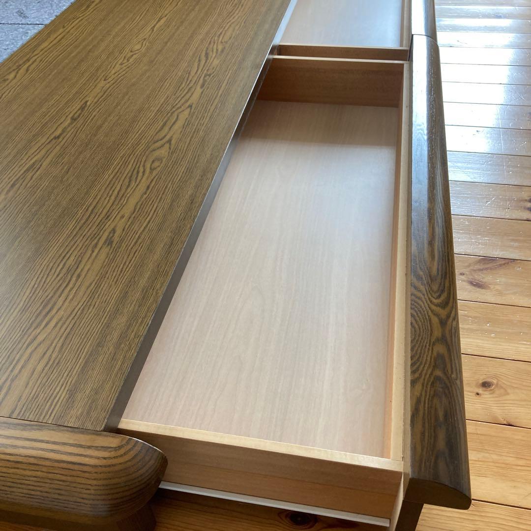 収納付きブラウンベッド　フランスベッドフレーム　クイーンサイズ