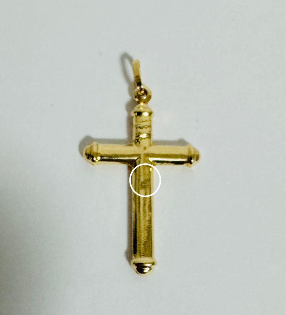金のクロスペンダント　18k