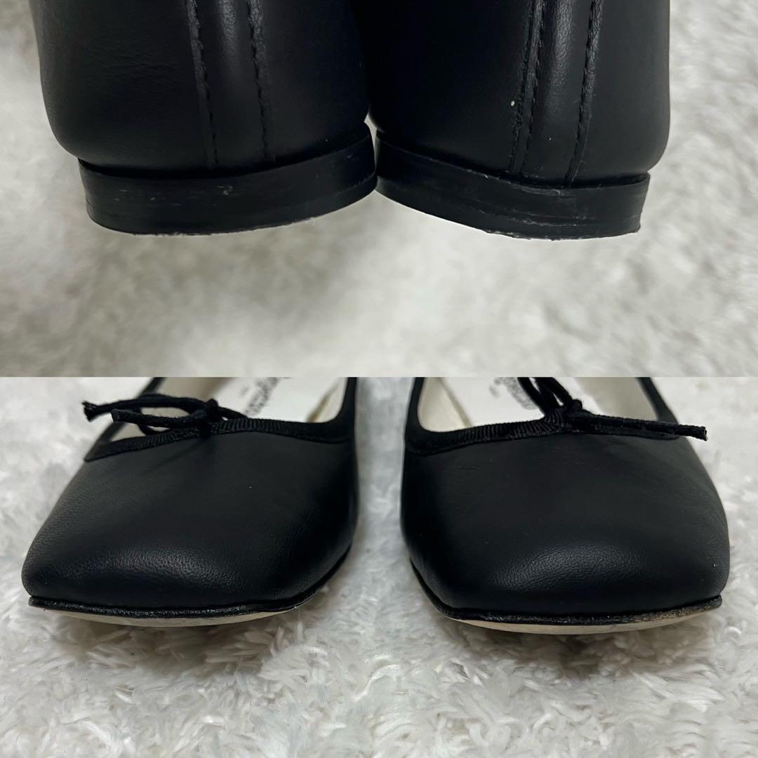 未使用級 repetto レザー バレエシューズ フラットパンプス ブラック