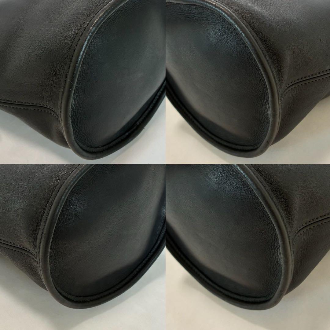 【美品】オールドコーチ 9019 バケツバッグ ショルダーバッグ レザー 黒