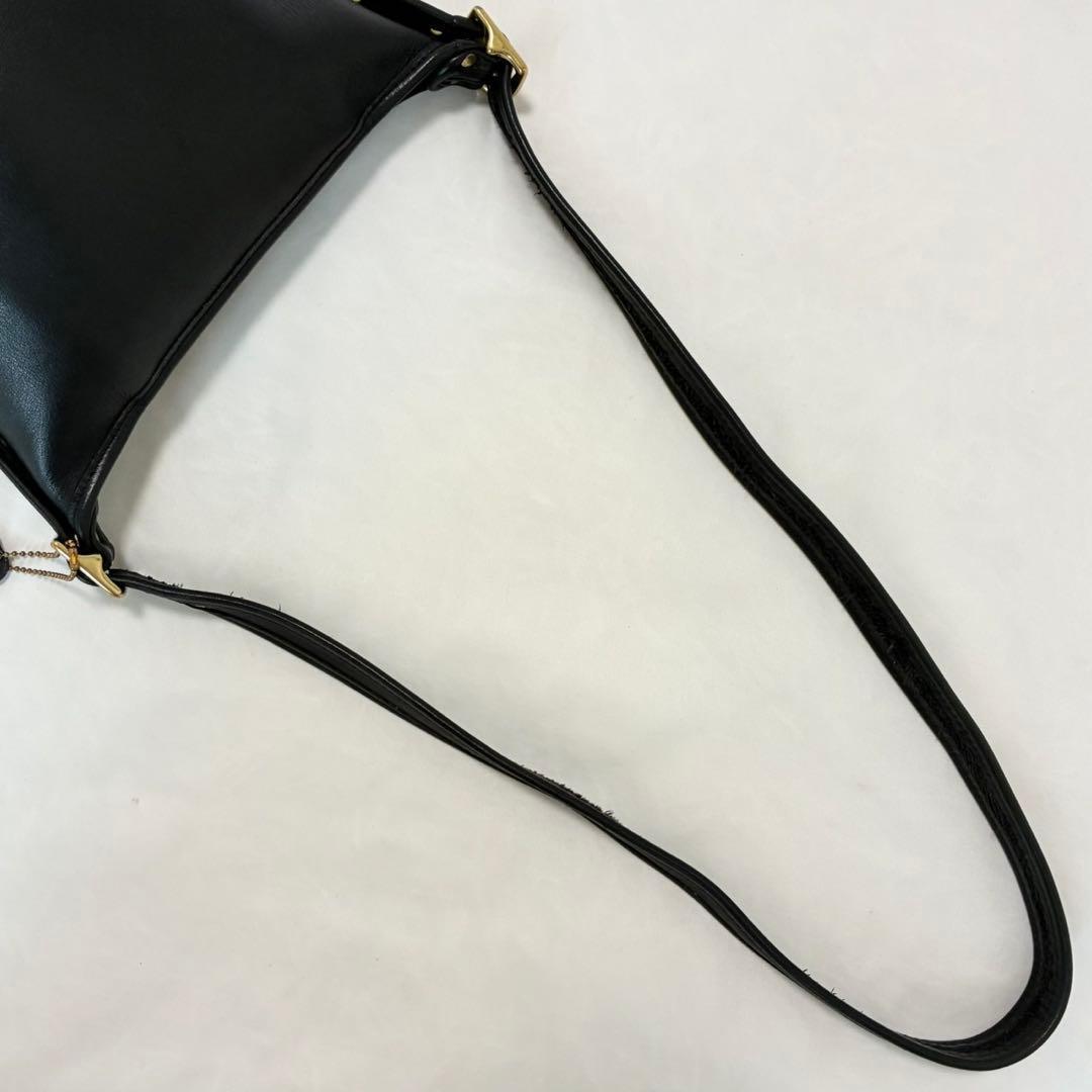 【美品】オールドコーチ 9019 バケツバッグ ショルダーバッグ レザー 黒