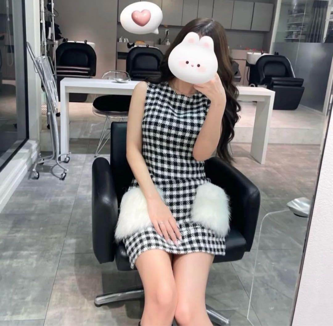 Lumignon 千鳥柄ワンピース XSサイズ