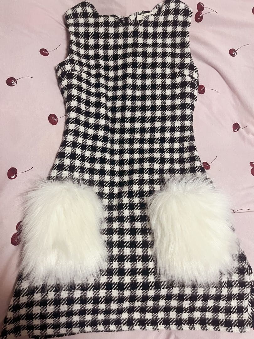 Lumignon 千鳥柄ワンピース XSサイズ