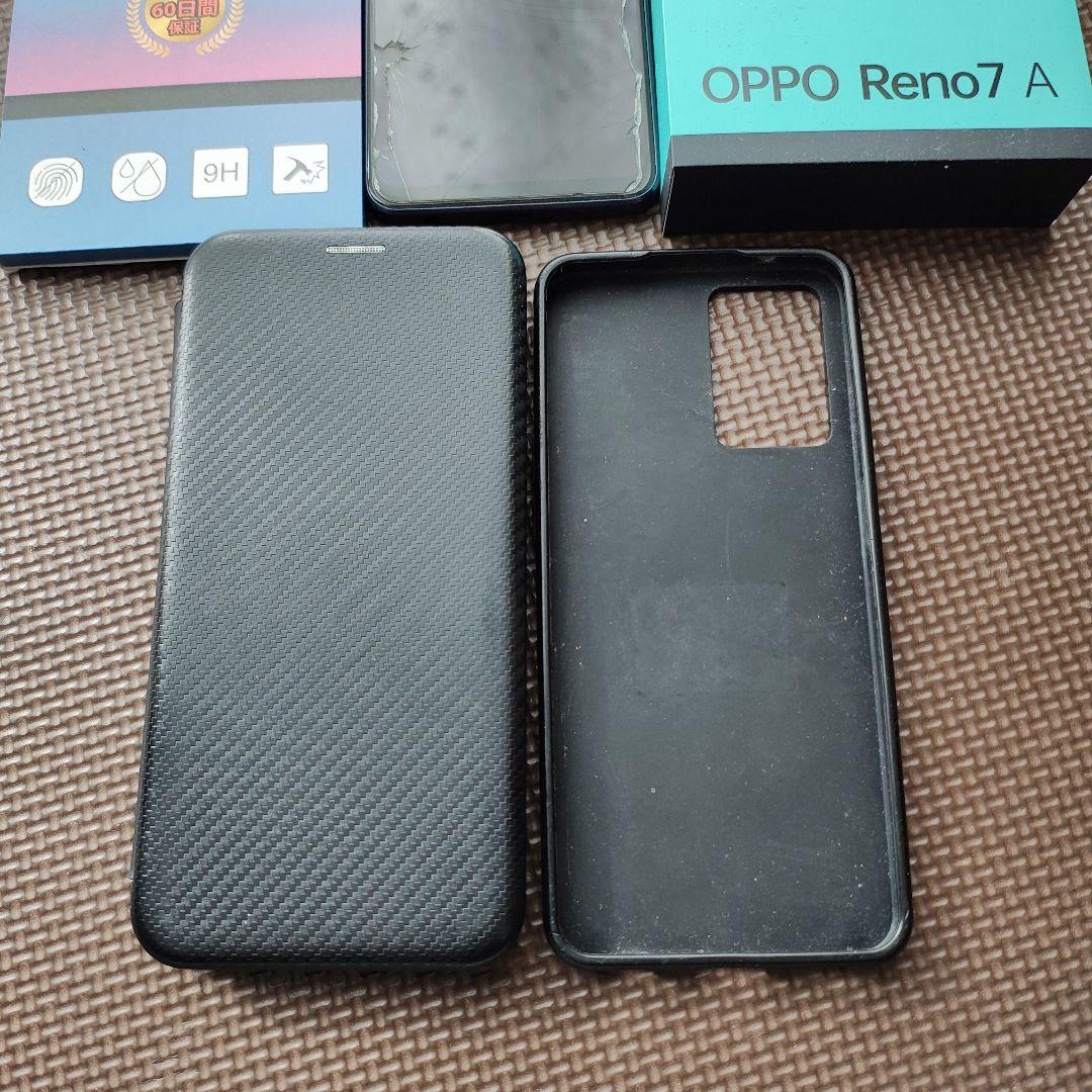 OPPO Reno7A ブラック 本体 ケース付き