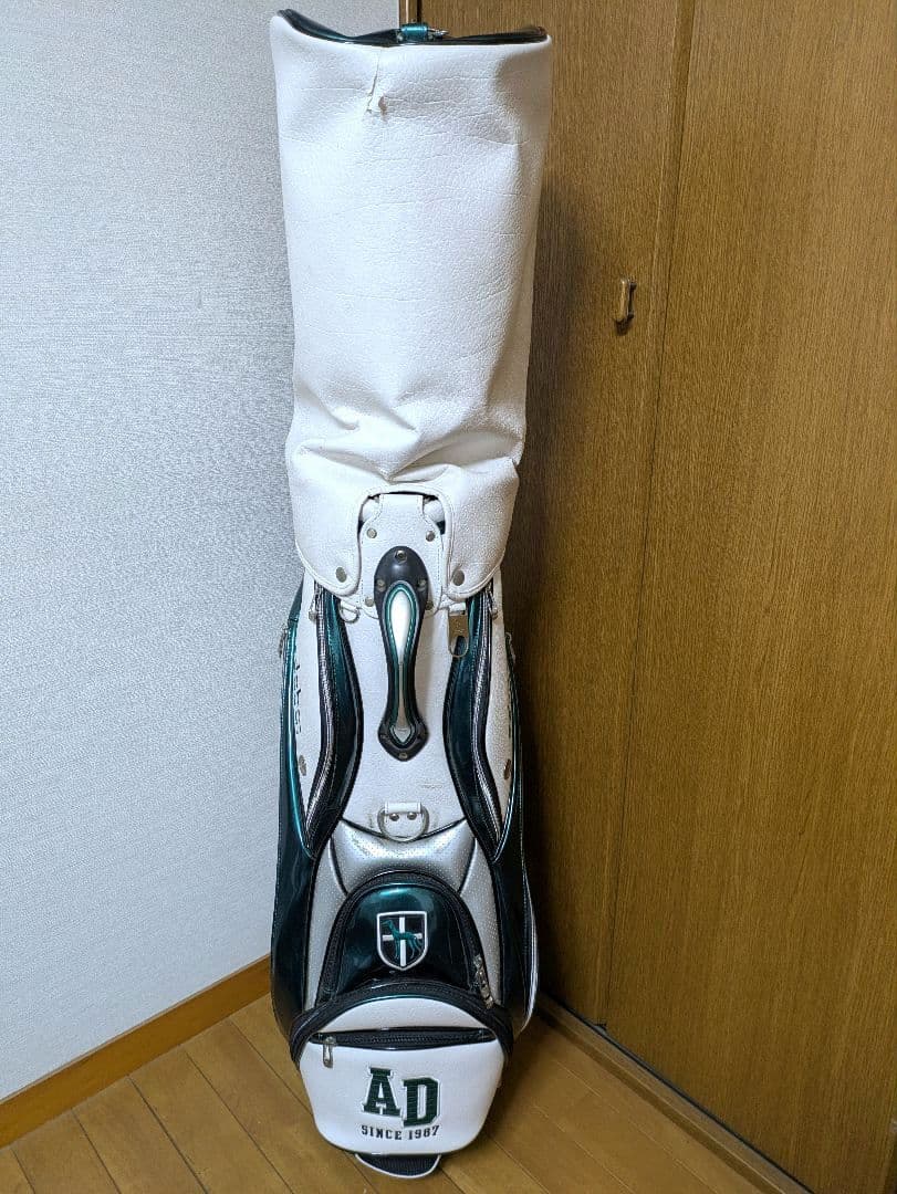 中古 adabat アダバット ゴルフ キャディバッグ【ホワイト/グリーン】