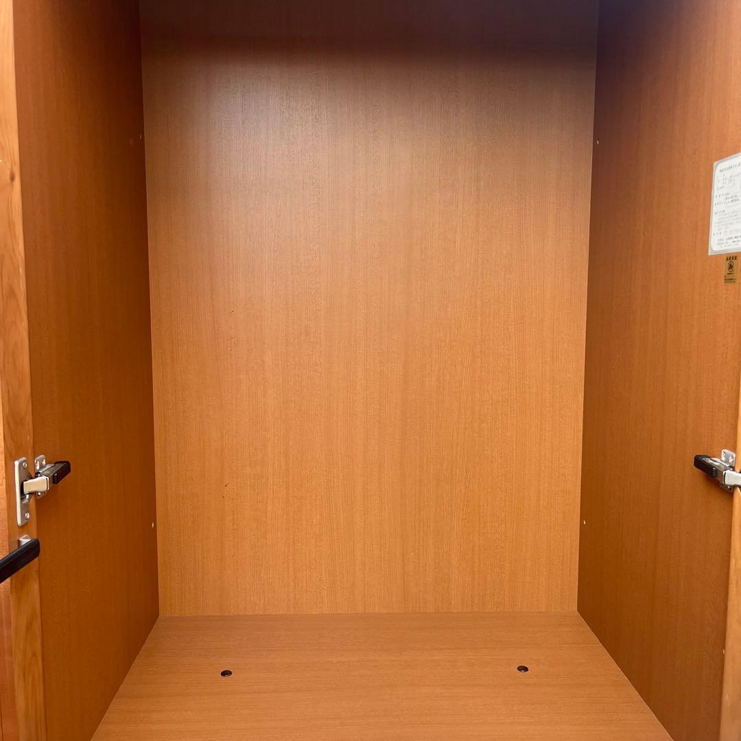 引き取り限定✨大型ワードローブ 鏡付き 6段チェスト ナチュラル木目 洋服タンス