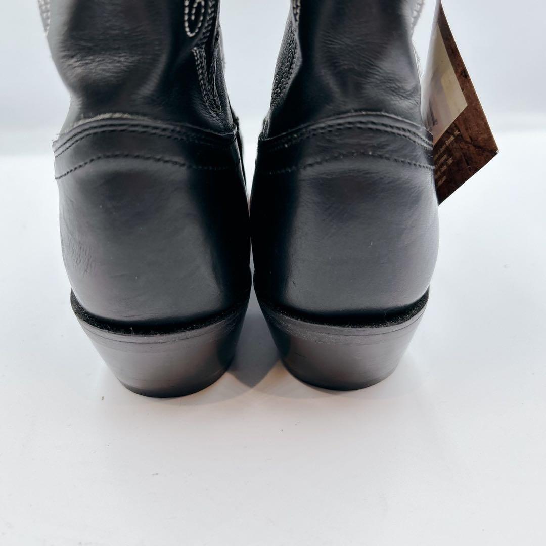 未使用タグ付✨Tony Lama トニーラマ　 ウエスタンブーツ 刺繍　黒　7B