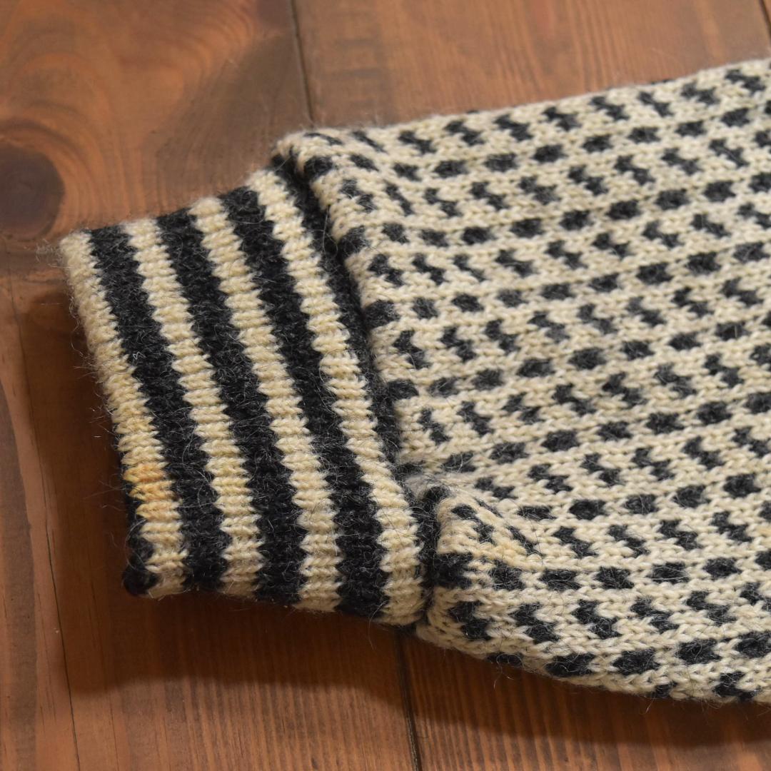 L.L.Bean ノルウェー製バーズアイニットセーター ホワイト