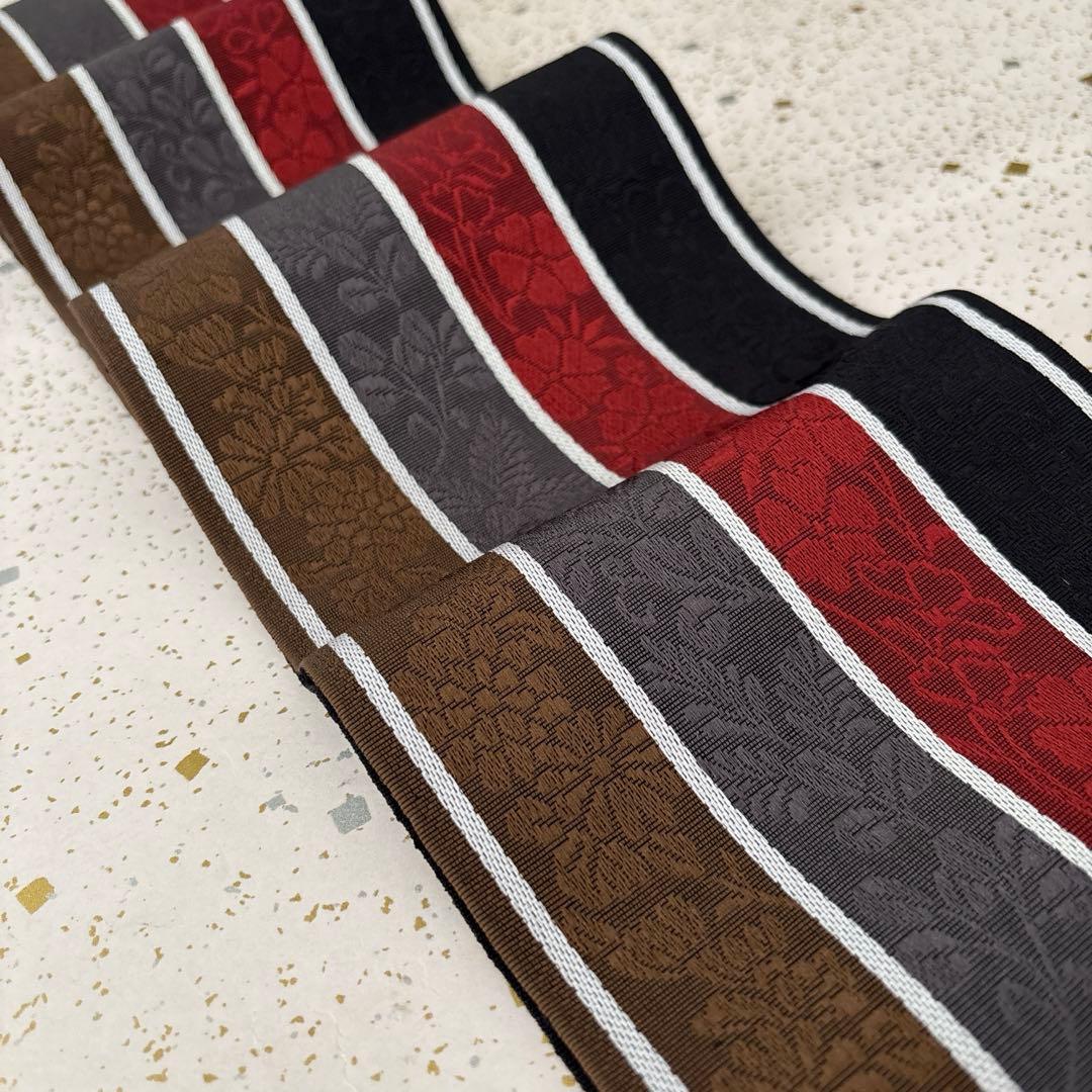 OB81本場筑前博多織 半幅帯 小袋帯 清粋　正絹　新品未使用