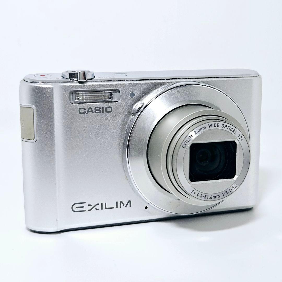 新品バッテリー 準美品 動作品 EXILIM EX-ZS180 シルバー カメラ