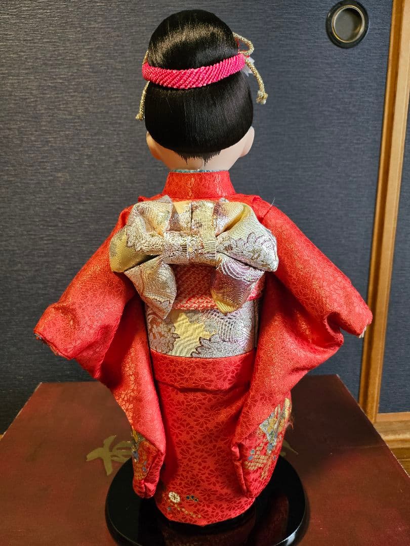 人形の秀月 市松人形 髪飾り付き