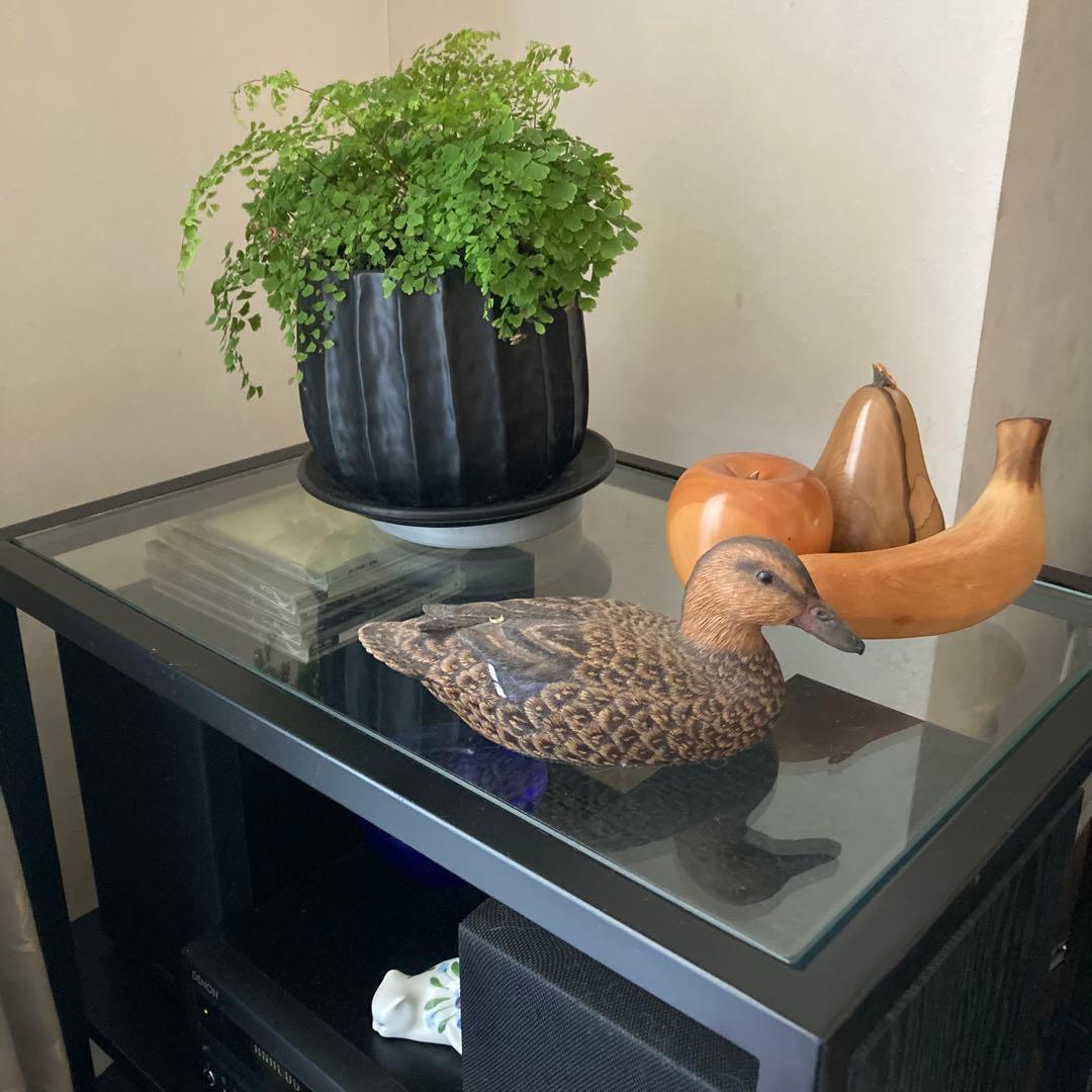 ガラス工芸品　ガラスアート　アートオブジェ　クラフト　透明な風景　ブルー