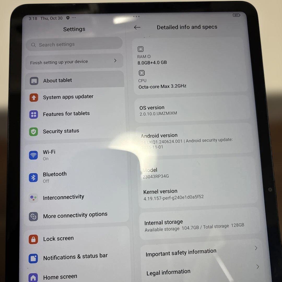 Androidタブレット本体 Xiaomi Pad 6 RAM 128GB