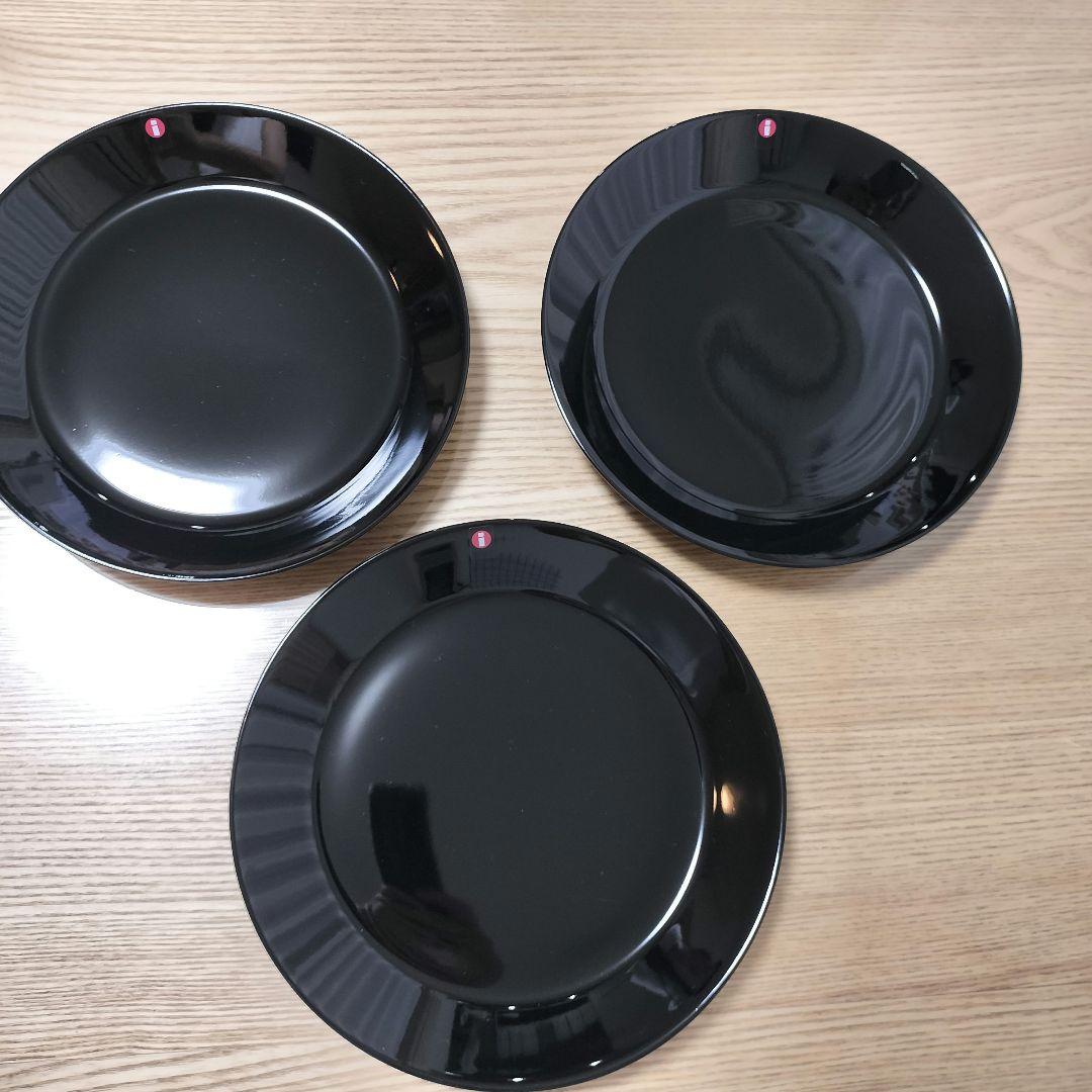 【廃盤色】 TEEMA 21cm ブラック プレート 6枚セット