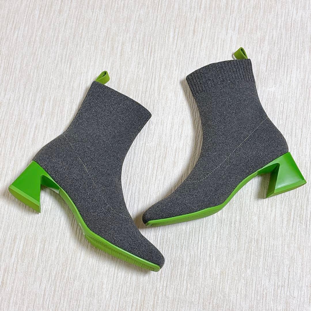 VIVAIA ビバイア Regina Pro ショートニットブーツ 撥水 グレー