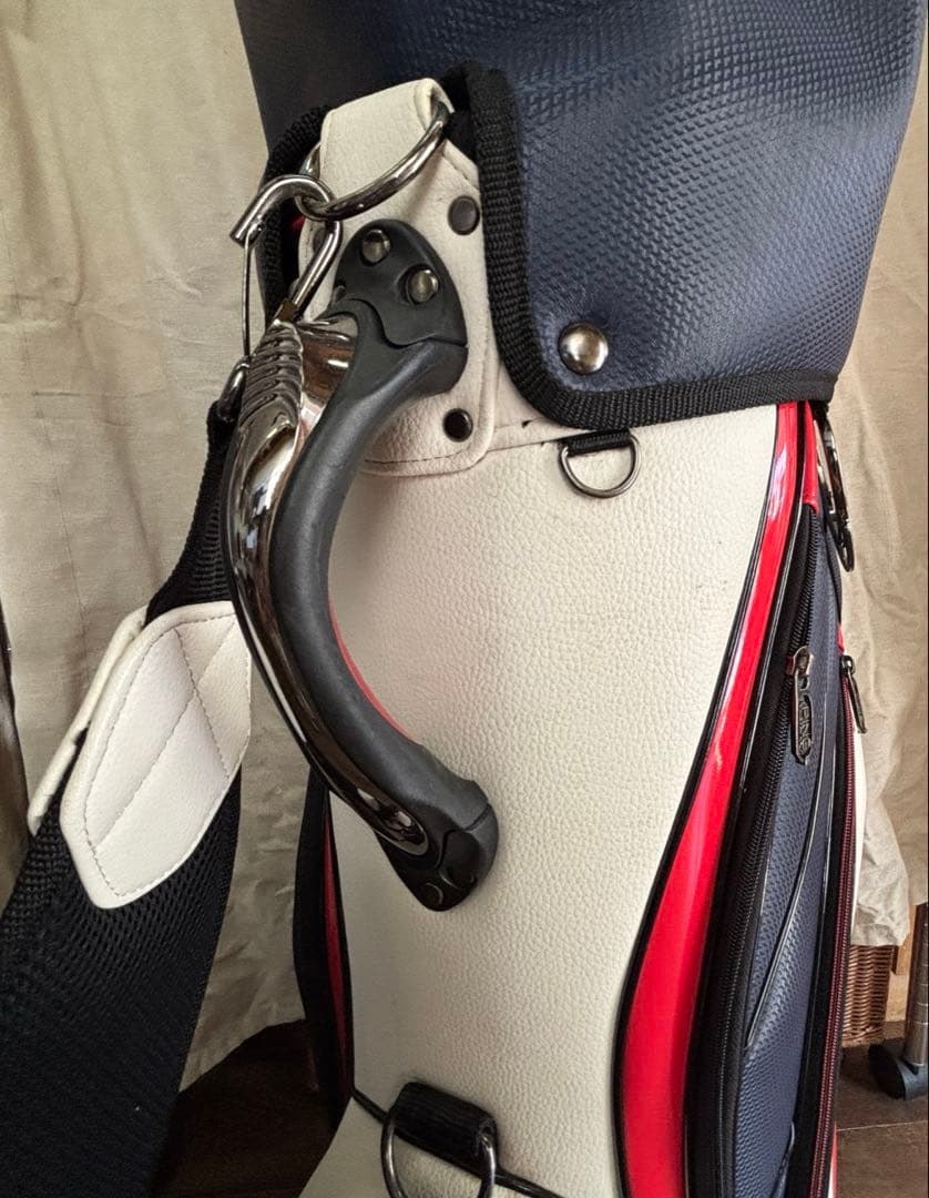 PING キャディバッグ ゴルフバッグ　ネイビー/ホワイト/レッド　メンズ