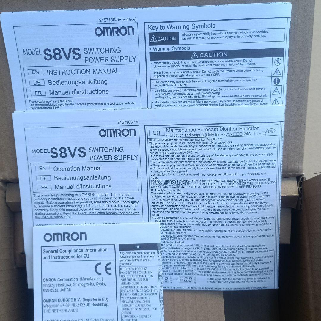 新品 スイッチングパワーサプライ S8VS 電源供給 オムロン パワーサプライ