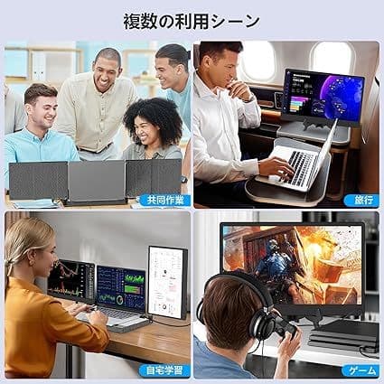 デュアルディスプレ トリプルモバイルモニター ポータブルモニター 14インチ