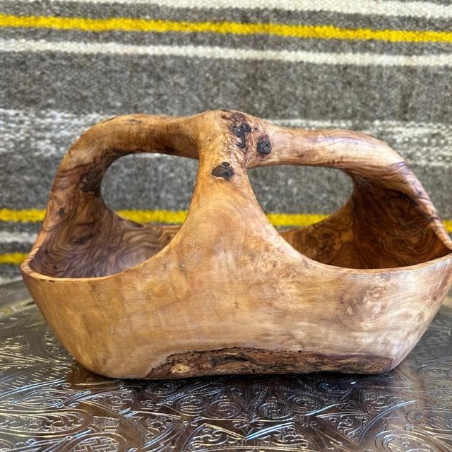特大　オリーブの木　バスケット芸術品　勇敢なる姿　特大 約28cm