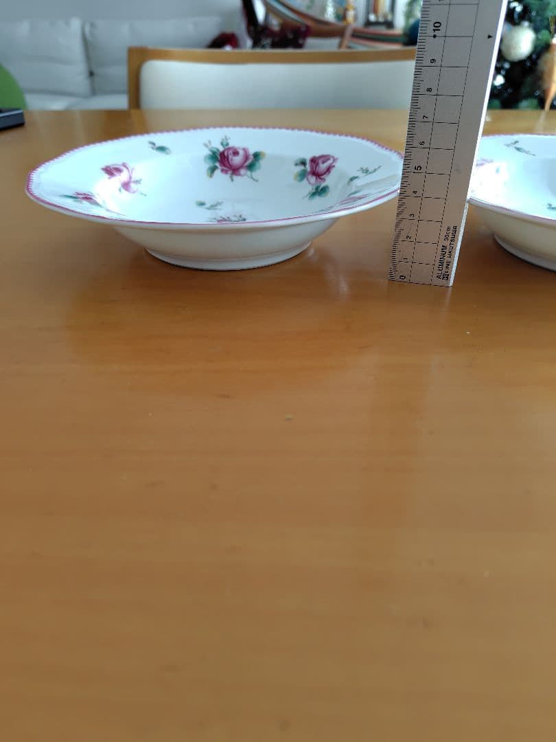 リチャードジノリ　アンティークローズ　スープ皿2枚　20cm　中古美品