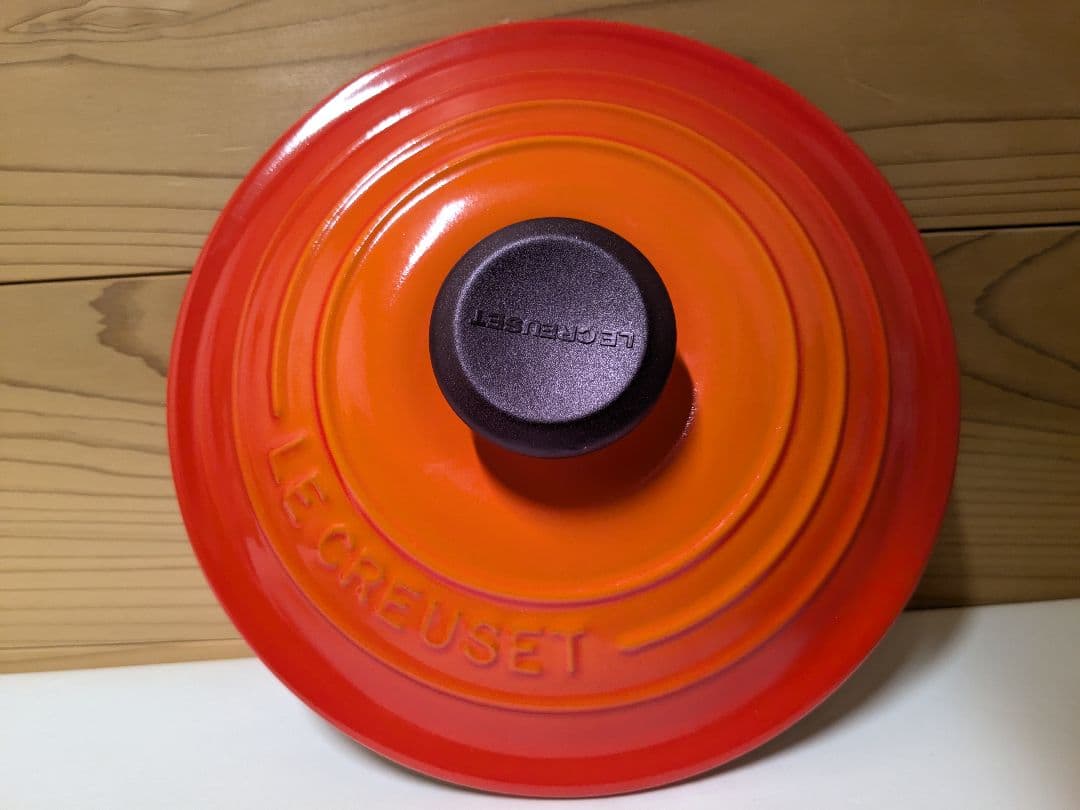 【美品】Le Creuset ル・クルーゼ　ココット・エブリィ 18 オレンジ
