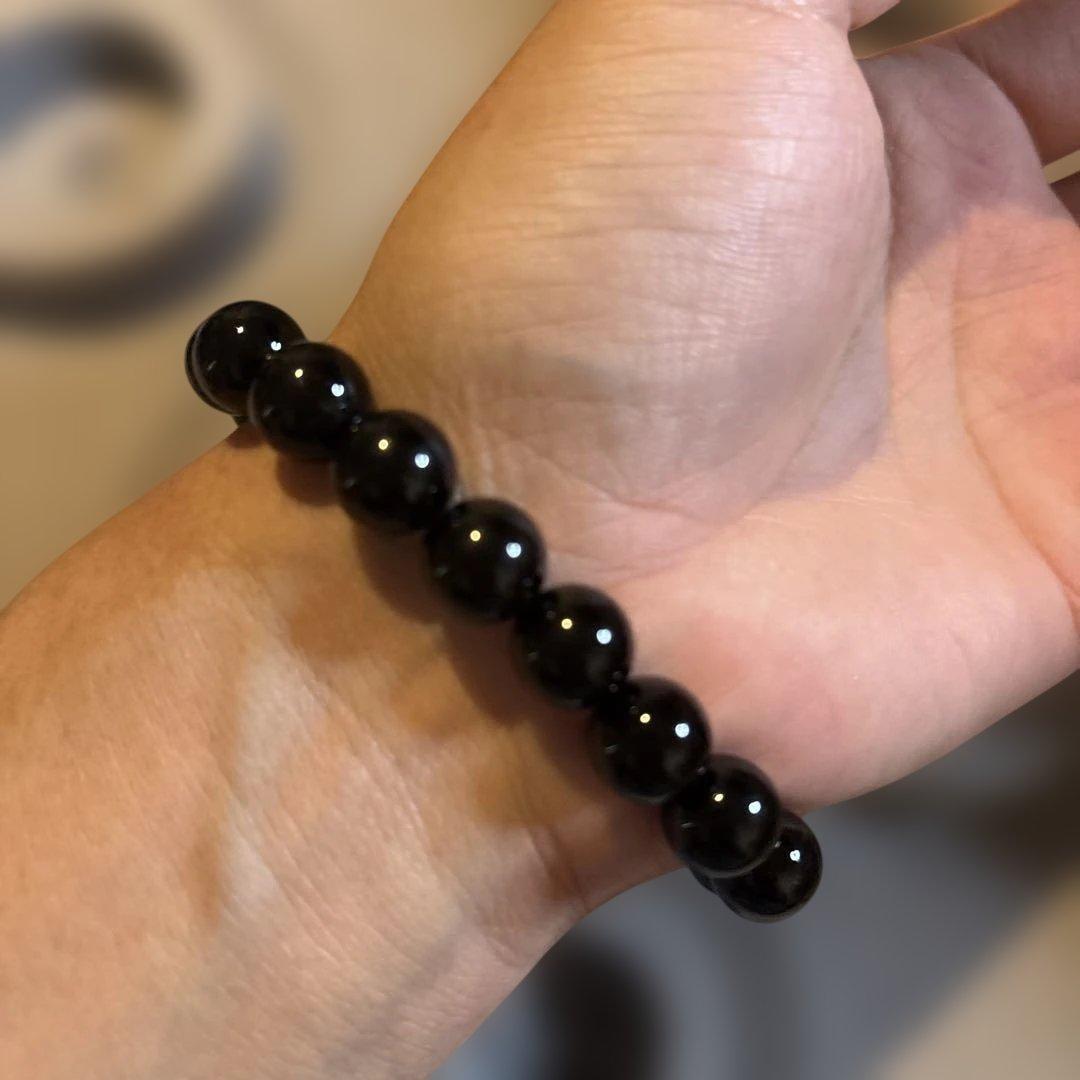 綺麗なモリオンたん！厄除け、浄化！一つあるとは便利！円周のサイズ調整可能