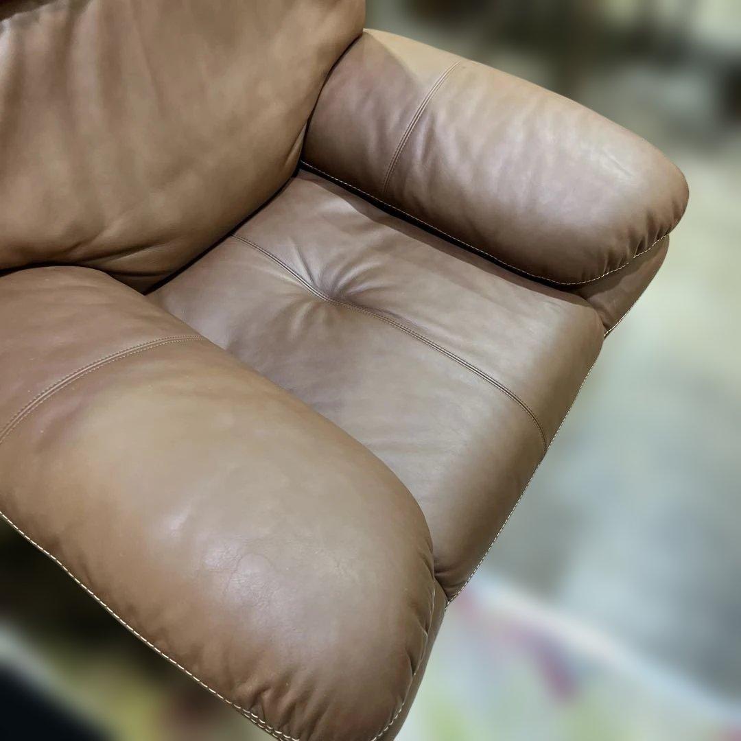 【karimoku】◆1Pソファ◇ブラウン◆程度良好◇