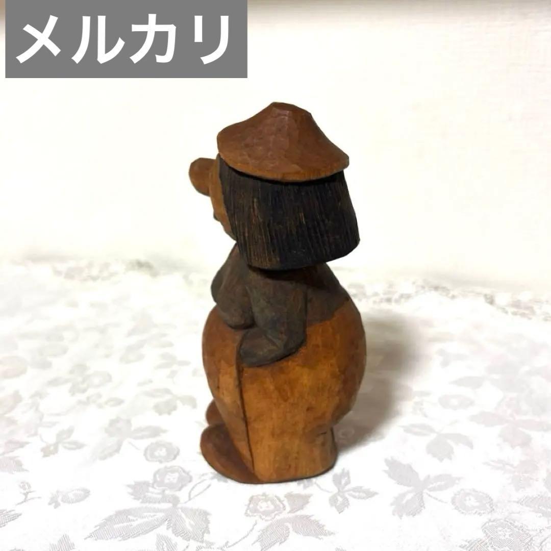 スウェーデン　手彫り　木彫置物　 人形　ヨーロッパ　木彫　工芸品美術品ビンテージ