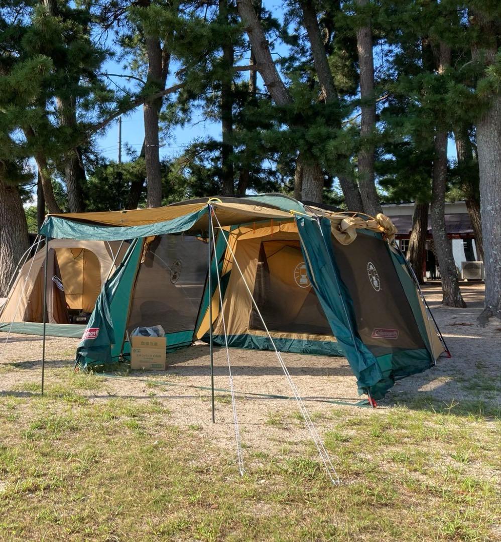 美品 Coleman コールマン ラウンドスクリーン2ルームハウス 複数人用