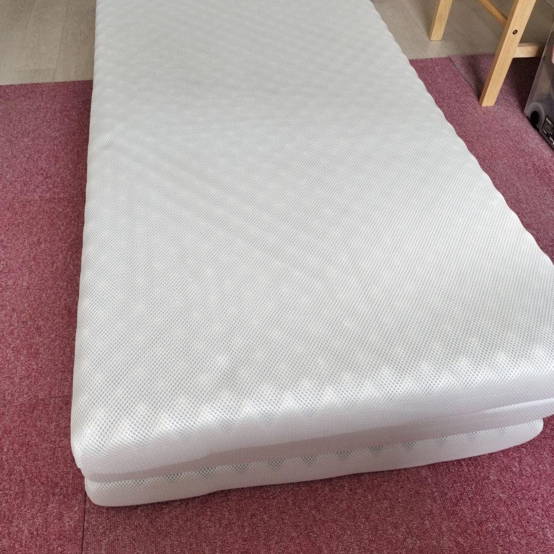 ホワイト メッシュ ノンスプリングマットレス セミシングル