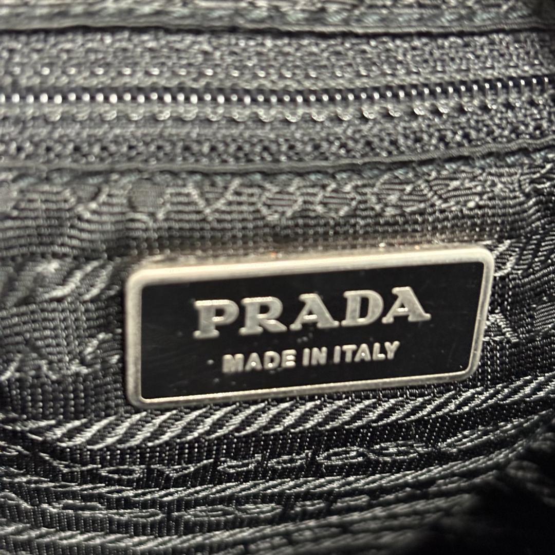 ヨ*ー様 PRADA プラダ ブラック テスート ナイロン ショルダーバッグ 正