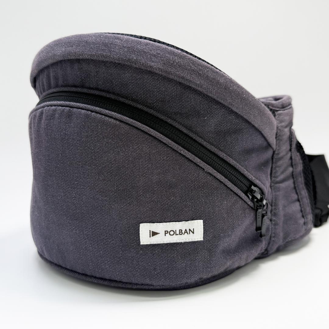 ポルバン ベーシック ヒップシート スチールグレー シングルショルダー 付き