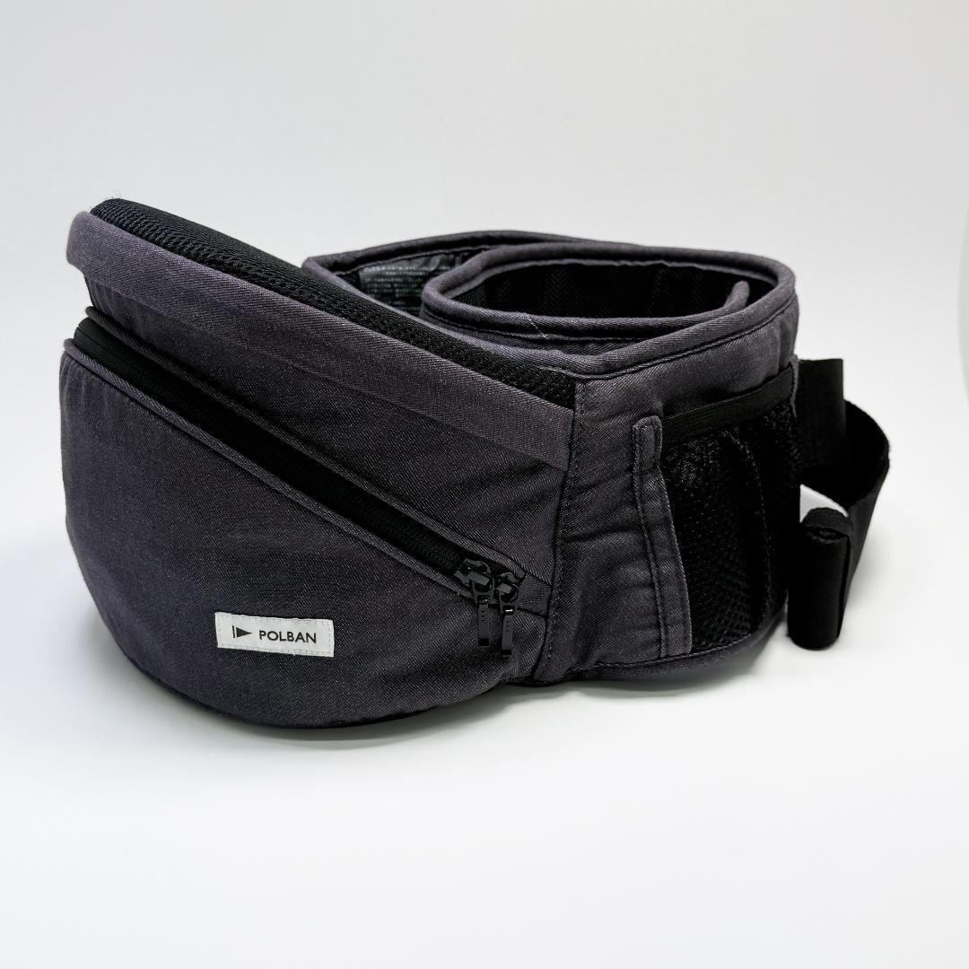 ポルバン ベーシック ヒップシート スチールグレー シングルショルダー 付き