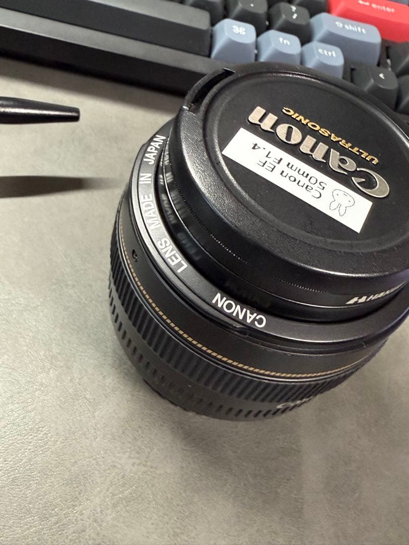 Canon EF 50mm f/1.4 USM フード、フィルター付