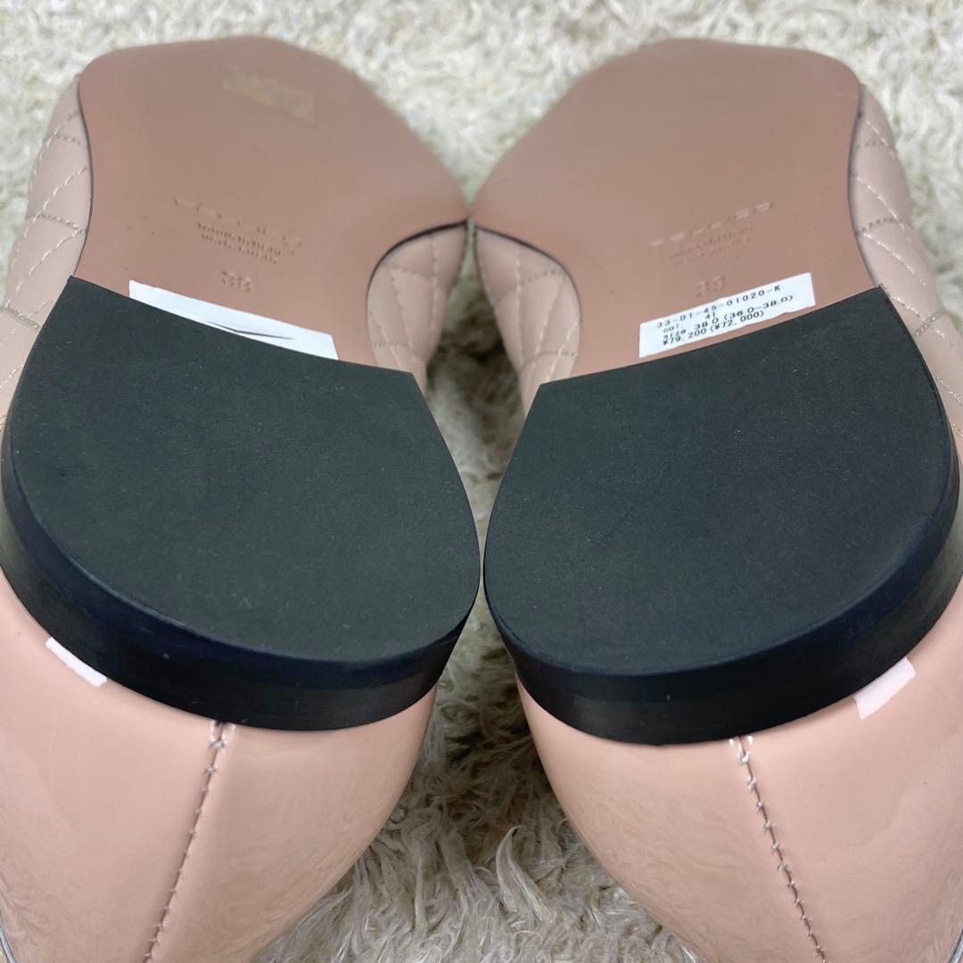 『未使用』PELLICO DAMA キルティング フラットパンプス ピンク 38