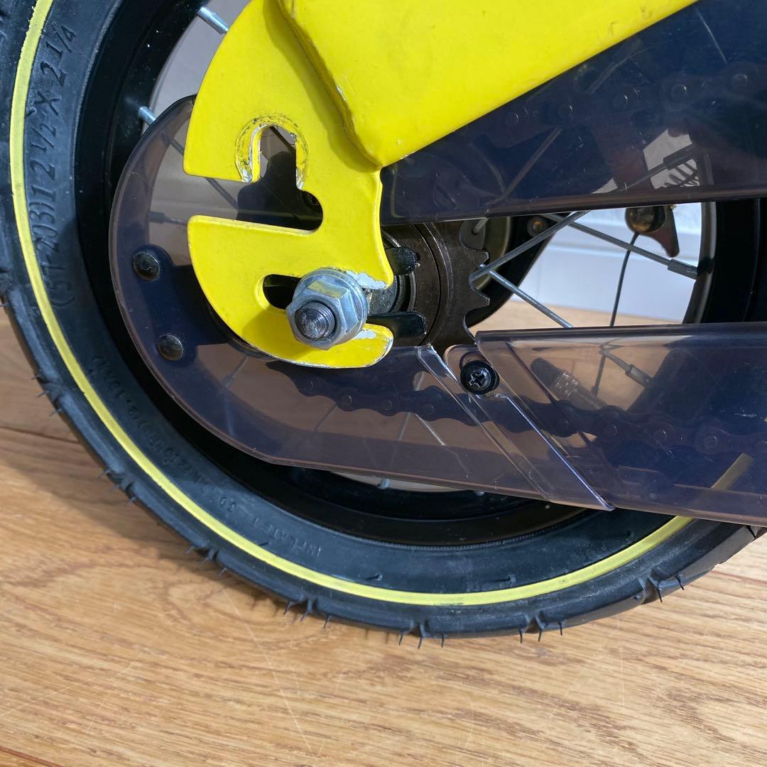 【一部破損あり】　へんしんバイク　イエロー 幼児用自転車 12インチ